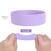 Linkidea Water Bottle Boot Compatible with YETI Rambler Tumbler 20oz/30oz, Travel Mug 20oz/30oz, Straw Cup 26oz, Silicone Bottle Bottom Bumper Protector (Violet / 2 Pack) view 2