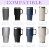 Linkidea Water Bottle Boot Compatible with YETI Rambler Tumbler 20oz/30oz, Travel Mug 20oz/30oz, Straw Cup 26oz, Silicone Bottle Bottom Bumper Protector (Violet / 2 Pack) view 3