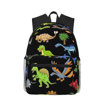 WURTON Cartoon Dinosaur Images Print Backpacks Casual,Pacious Compartments,Work,Travel,Outdoor Activities Unisex Daypacks