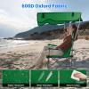 Zorpupoa Camping Chairs with Canopy Shade, Heavy Duty Sun Protection Lounge Chair with Cup Holder, Beach Lounge Chair, Folding Camp Chair for Outdoor Sports, Support 330 LBS, Green view 4