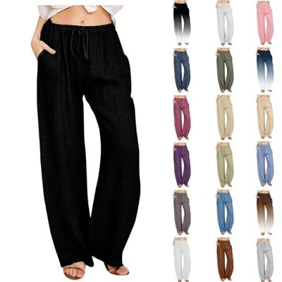 Dademeo Cotton Linen Pants Linen Crop Pants Linen Womens Clothing Linen Blend Pants for Women Plus Size Linen Pants for Women