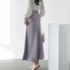 Women Solid Satin Skirts Waist Office Lady Elegant A-Line Casual Mermaid s2 Green8 S view 4