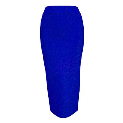 LIXINGHEITANG Long Skirts Womens Summer Skirt Woman Clothes Size Elastic Ladies s7 Blue L