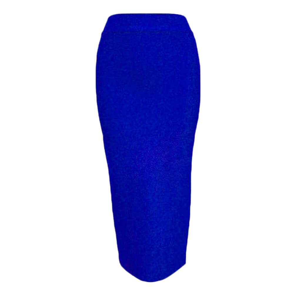 LIXINGHEITANG Long Skirts Womens Summer Skirt Woman Clothes Size Elastic Ladies s7 Blue L