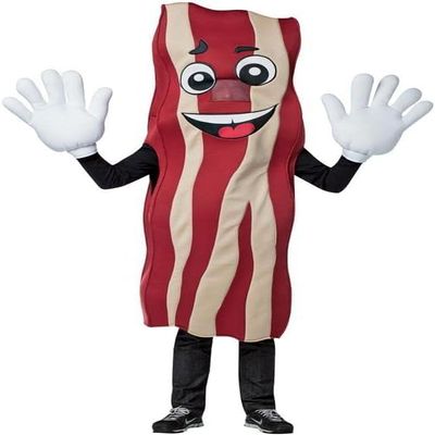 Eamior Bacon Waver Suit Mascot Costume Adult Size for Men & Women with Built-in Fan Inside the Head