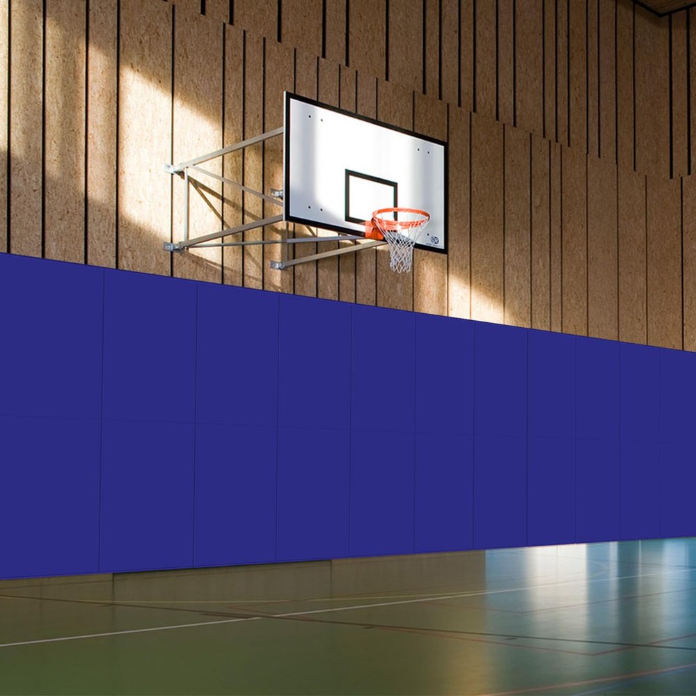 VANCL Basketball Wall Padding Gym Wall Mats Padding for Gym Wall Protection Pads 2" Thick Wall Pads for Gym Wall Pad, Waterproof Durable Basketball Wall Pads for Safety Wall Padding Blue