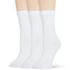 Bzoinien Thin Crew Socks for Women, Ladies Soft Cotton High Calf Boot Socks for Trouser, Dress, Loafer, Casual, Fashion, Business, Work, 3 Pairs, Size 5-11, White*3 view 1