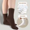 Bzoinien Thin Crew Socks for Women, Ladies Soft Cotton High Calf Boot Socks for Trouser, Dress, Loafer, Casual, Fashion, Business, Work, 3 Pairs, Size 5-11, White*3 view 3