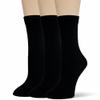 Bzoinien Thin Crew Socks for Women, Ladies Soft Cotton High Calf Boot Socks for Trouser, Dress, Loafer, Casual, Fashion, Business, Work, 3 Pairs, Size 5-11, Black*3 view 1