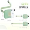COSHAYSOO Green Belt Bag Crossbody Initial Fanny Waist Pack Small Cross Body Purse for Teen Flower Girl Bridesmaid Maid of Honor Personalized Birthday Christmas Gifts for Wedding from Bride Letter H view 4