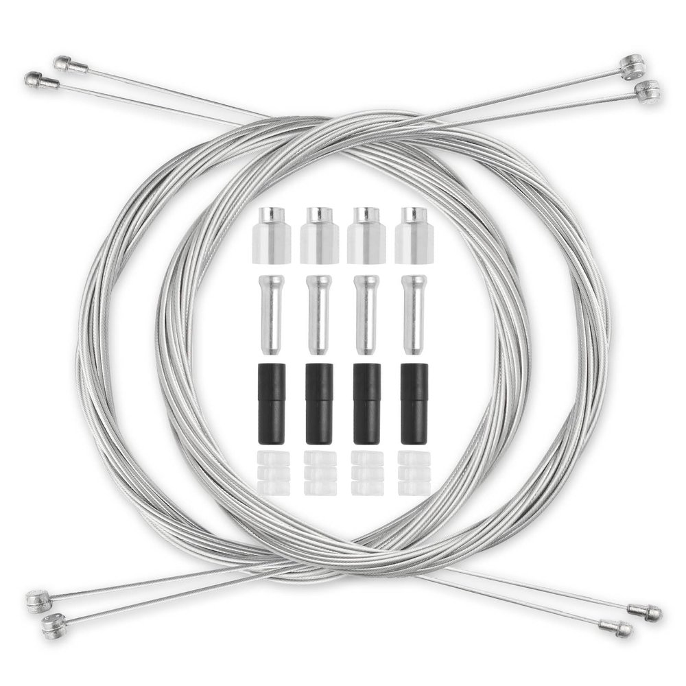 4Pcs Universal Bike Brake Cable Set, Standard Bicycle Brake Cable, Replaceable Brake Inner Wire Cable,Professional Bicycle Brake Line For MTB Mountain Bikes Or Road Bikes,Free End Caps Accessories 2M