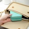LIUPFRDJK Portable jewelry box, travel storage, jewelry box, storage box, (Spot) 10*10*5cm, Blue view 4