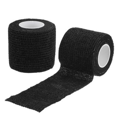 PATIKIL 2 in x14.76ft Camo Tape Wrap, 2 Rolls of Self-Adhesive Camouflage Tape for Hunting Climbing Outdoor Camera Flashlight, Black