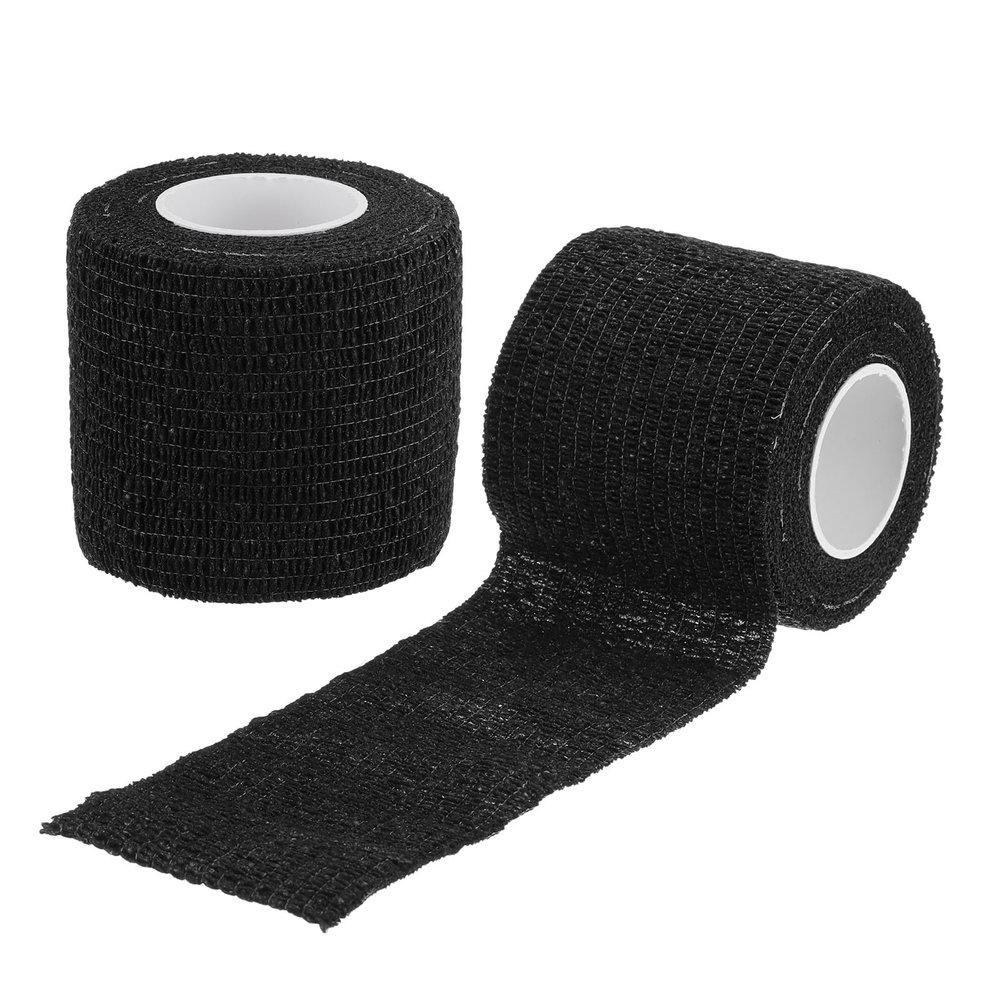 PATIKIL 2 in x14.76ft Camo Tape Wrap, 2 Rolls of Self-Adhesive Camouflage Tape for Hunting Climbing Outdoor Camera Flashlight, Black