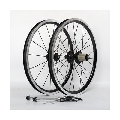 16inch 349 BMX Wheel Folding Bicycles Wheelset V Brake Aluminum Alloy Double Wall Rim Quick Release 74-130MM 8 9 10 11 Speed 16/24 Holes
