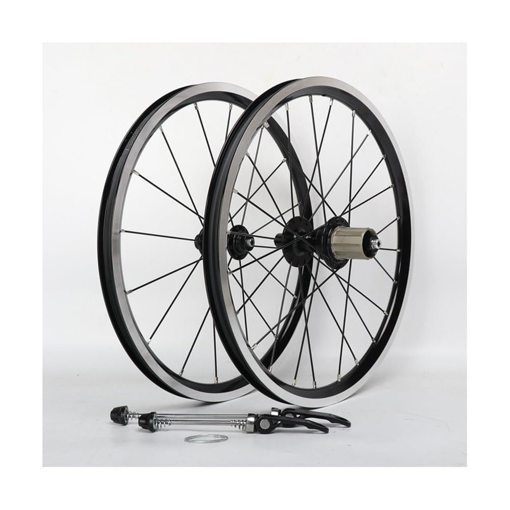 16inch 349 BMX Wheel Folding Bicycles Wheelset V Brake Aluminum Alloy Double Wall Rim Quick Release 74-130MM 8 9 10 11 Speed 16/24 Holes