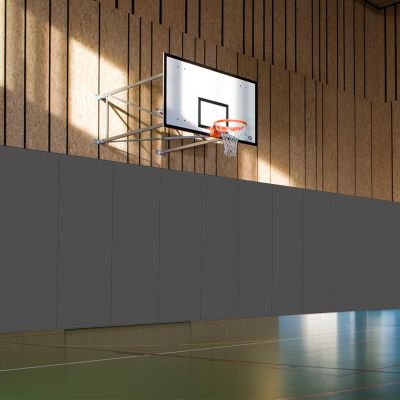 VANCL Basketball Wall Padding Gym Wall Mats Padding for Gym Wall Protection Pads 2" Thick Wall Pads for Gym Wall Pad, Waterproof Durable Basketball Wall Pads for Safety Wall Padding Grey