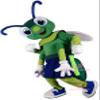 Eamior Green Firefly Mascot Cosume Adult Size for Men & Women with Built-in Fan Inside the Head view 1