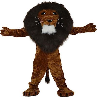 Lion Mascot Costume Adult Size for Men & Women with Built-in Fan Inside the Head