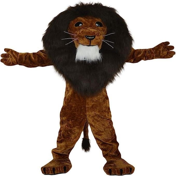 Lion Mascot Costume Adult Size for Men & Women with Built-in Fan Inside the Head