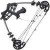 AMEYXGS Archery Compound Bow Dual-Purpose Steel Ball Hunting Bow 45lbs Triangle Bow Catapult for Outdoor Hunting Fishing for LH and RH (Black) view 1