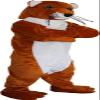 Brown Weasel Stoat Mascot Costume Adult Size for Men & Women with Built-in Fan Inside the Head view 2