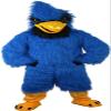 Long Fur Blue Eagle Mascot Costume Adult Size for Men & Women with Built-in Fan Inside the Head view 2