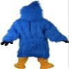 Long Fur Blue Eagle Mascot Costume Adult Size for Men & Women with Built-in Fan Inside the Head view 3