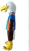 Eagle Mascot Costume in Blue Shirt Adult Size for Men & Women with Built-in Fan Inside the Head view 2