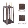 BABYCE Home Pool Stick Holder Display Pool Cue Rack Floor Stand - Wood Cue Rack Holds 8 Cues, Compact Snooker Accessories for Schools Clubs, Retro Fashion, Fix Screw, Billiard Stick Stand view 4