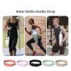 YS0911 Water Bottle Lanyard Strap Handle Water Bottle Silicone Sling Holder Fits 40Oz Tumbler Adjustable Belt Sling Holder, Black view 3