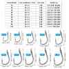 PATIKIL 9# Small Fishing Hooks with 36cm Line, 20Pcs 0.61x0.37 Inch Double Hook Rigs with Barbs Fishing Hook on Nylon Line for Freshwater, Silver Tone view 2