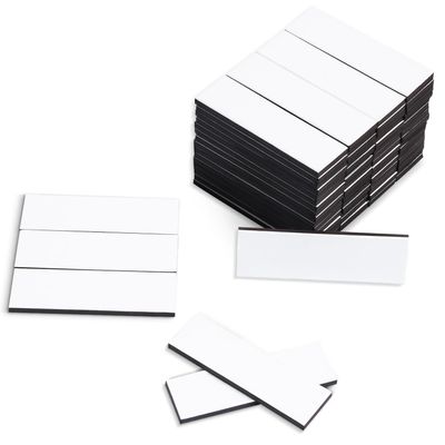 60Pcs of Baseball Lineup Board Magnets 0.5 x 1.6 inch, Strong Magnetic , Repeatable 0.08 Thickness for Coaching Boards, Secure and Reusable Name Tag Magnets for Coaches Clipboard (60, 0.5*1.6in)