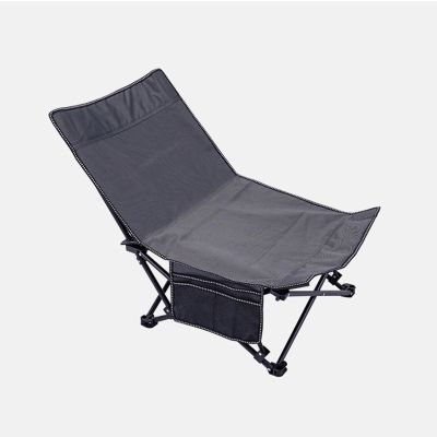 Walkervo Set of 2 Folding Camping Chair Reclining Beach Lounge Chairs for Adults 2-Level Adjustable Portable Lightweight Folding Camping Chair with Side Pocket for Outdoor, Gray