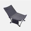 Walkervo Set of 2 Folding Camping Chair Reclining Beach Lounge Chairs for Adults 2-Level Adjustable Portable Lightweight Folding Camping Chair with Side Pocket for Outdoor, Gray view 1