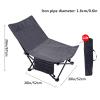 Walkervo Set of 2 Folding Camping Chair Reclining Beach Lounge Chairs for Adults 2-Level Adjustable Portable Lightweight Folding Camping Chair with Side Pocket for Outdoor, Gray view 2