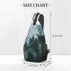 Ncpkcb Travel Hiking Daypack Fashion Chest Bag Mysterious Forest Dreamy Clouds Crossbody Backpack Sling Bag Chest Daypack For Men Women view 3
