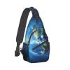 Ncpkcb Travel Hiking Daypack Fashion Chest Bag Universe Space Earth Blue Crossbody Backpack Sling Bag Chest Daypack For Men Women view 2