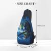 Ncpkcb Travel Hiking Daypack Fashion Chest Bag Universe Space Earth Blue Crossbody Backpack Sling Bag Chest Daypack For Men Women view 3