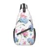 Ncpkcb Travel Hiking Daypack Fashion Chest Bag Watercolor Hydrangea Crossbody Backpack Sling Bag Chest Daypack For Men Women view 1