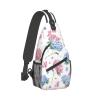 Ncpkcb Travel Hiking Daypack Fashion Chest Bag Watercolor Hydrangea Crossbody Backpack Sling Bag Chest Daypack For Men Women view 2