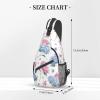 Ncpkcb Travel Hiking Daypack Fashion Chest Bag Watercolor Hydrangea Crossbody Backpack Sling Bag Chest Daypack For Men Women view 3