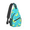 Ncpkcb Travel Hiking Daypack Fashion Chest Bag Blue Banana Crossbody Backpack Sling Bag Chest Daypack For Men Women view 2
