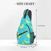 Ncpkcb Travel Hiking Daypack Fashion Chest Bag Blue Banana Crossbody Backpack Sling Bag Chest Daypack For Men Women view 3