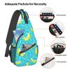 Ncpkcb Travel Hiking Daypack Fashion Chest Bag Blue Banana Crossbody Backpack Sling Bag Chest Daypack For Men Women view 4