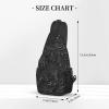 Ncpkcb Travel Hiking Daypack Fashion Chest Bag Black Floral Crossbody Backpack Sling Bag Chest Daypack For Men Women view 3