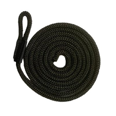 YS0911 5FT BumpersWhips Rope Docking DoubleBraided Marine FendersLine with Eye Boat Mooring Line for Yacht Accessories Oil and Rot Boat Bumper Multifilament Polypropylene Doublebraid Dock, Black
