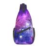 Ncpkcb Travel Hiking Daypack Fashion Chest Bag Dreamy Galaxy Space Crossbody Backpack Sling Bag Chest Daypack For Men Women view 1