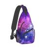Ncpkcb Travel Hiking Daypack Fashion Chest Bag Dreamy Galaxy Space Crossbody Backpack Sling Bag Chest Daypack For Men Women view 2