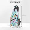 Ncpkcb Travel Hiking Daypack Fashion Chest Bag Easter Egg Polka Dot Crossbody Backpack Sling Bag Chest Daypack For Men Women view 3